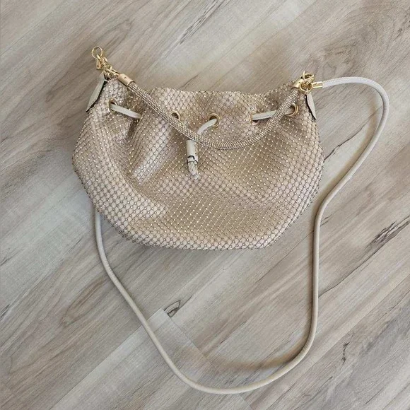 Victoria’s Secret Limited Edition Gold Mesh Rhinestone Bucket Crossbody - NWOT - Picture 8 of 9